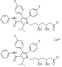 阿托伐他汀杂质 C分子结构 (CAS 693793-53-2)