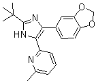 2-[4-(1,3-苯并二恶茂-5-基)-2-(叔丁基)-1H-咪唑-5-基]-6-甲基吡啶分子结构 (CAS 694433-59-5)