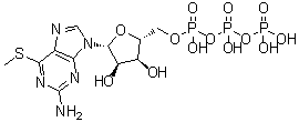 6-S-甲基-6-硫代鸟苷 5'-(三磷酸四氢酯)分子结构 (CAS 70318-62-6)