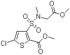 5-Chloro-3-[N-(methoxy-carbonyl-methyl)sulfamoyl]-2-thiophene carboxylic acid methyl ester molecular structure (CAS 70374-38-8)