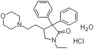 Doxapram hydrochloride monohydrate molecular structure (CAS 7081-53-0)