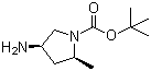 1,1-Dimethylethyl 4-amino-2-methyl-1-(2S,4R)-pyrrolidinecarboxylate molecular structure (CAS 708274-46-8)