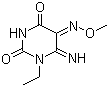 1-Ethyl-6-iminodihydropyrimidine-2,4,5(3H)-trione 5-(O-methyloxime) molecular structure (CAS 71342-66-0)