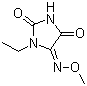 1-乙基咪唑烷-2,4,5-三酮 5-(O-甲基肟)分子结构 (CAS 71342-67-1)
