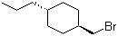 反式-4-丙基环己基溴甲烷分子结构 (CAS 71458-12-3)