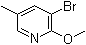 3-Bromo-2-methoxy-5-methylpyridine molecular structure (CAS 717843-56-6)