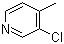 3-氯-4-甲基吡啶分子结构 (CAS 72093-04-0)