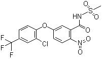 氟磺胺草醚分子结构 (CAS 72178-02-0)