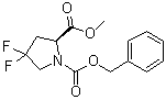 (S)-1-苄氧羰基-4,4-二氟吡咯烷-2-羧酸甲酯分子结构 (CAS 72180-26-8)