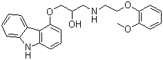 卡维地洛分子结构 (CAS 72956-09-3)
