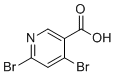 4,6-二溴烟酸分子结构 (CAS 73027-77-7)