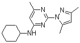 N-环己基-N-[2-(3,5-二甲基吡唑-1-基)-6-甲基嘧啶-4-基]胺分子结构 (CAS 73029-73-9)