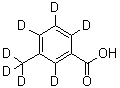 5-(甲基-d<sub>3</sub>)苯甲酸-2,3,4,6-d<sub>4</sub>分子结构 (CAS 733046-94-1)