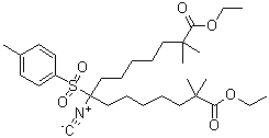 8-异氰基-2,2,14,14-四甲基-8-(4-甲苯基磺酰基)十五烷二酸二乙酯分子结构 (CAS 738606-44-5)