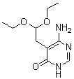 6-Amino-5-(2,2-diethoxyethyl)-4(3H)-pyrimidinone molecular structure (CAS 7400-06-8)