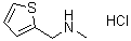 N-甲基-2-噻吩甲胺盐酸盐分子结构 (CAS 7404-67-3)