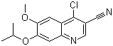4-Chloro-7-isopropoxy-6-methoxyquinoline-3-carbonitrile molecular structure (CAS 741276-43-7)