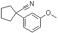 1-(3-甲氧基苯基)环戊烷甲腈分子结构 (CAS 74316-83-9)