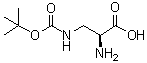 3-[[叔丁氧羰基]氨基]-L-丙氨酸分子结构 (CAS 74536-29-1)