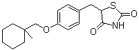 5-[[4-[(1-Methylcyclohexyl)methoxy]phenyl]methyl]-2,4-thiazolidinedione molecular structure (CAS 74772-77-3)