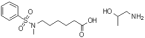 1-氨基-2-丙醇 6-[甲基(苯磺酰基)氨基]己酸盐分子结构 (CAS 75113-58-5)