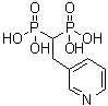 P,P'-[2-(3-吡啶基)亚乙基]二膦酸分子结构 (CAS 75755-10-1)