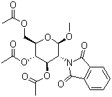 Methyl 3,4,6-tri-O-acetyl-2-deoxy-2-phthalimido-beta-D-glucopyranoside molecular structure (CAS 76101-13-8)