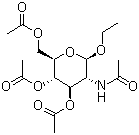 乙基 2-乙酰氨基-2-脱氧-beta-D-吡喃葡萄糖苷三乙酸酯分子结构 (CAS 76155-50-5)