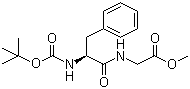 N-(叔丁氧羰基)苯丙氨酰甘氨酸甲酯分子结构 (CAS 7625-57-2)