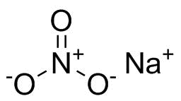 Sodium nitrate molecular structure (CAS 7631-99-4)
