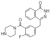 1-[5-[(3,4-二氢-4-氧代-1-酞嗪基)甲基]-2-氟苯甲酰基]哌嗪分子结构 (CAS 763111-47-3)
