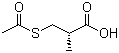 D-3-乙酰巯基-2-甲基丙酸分子结构 (CAS 76497-39-7)