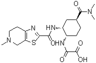 [[(1S,2R,4S)-4-[(Dimethylamino)carbonyl]-2-[[(4,5,6,7-tetrahydro-5-methylthiazolo[5,4-c]pyridin-2-yl)carbonyl]amino]cyclohexyl]amino]oxoacetic acid molecular structure (CAS 767625-11-6)