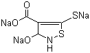 Trisodium 4-carboxy-5-mercapto-3-hydroxy-isothiazole molecular structure (CAS 76857-14-2)