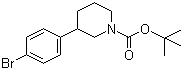 3-(4-溴苯基)哌啶-1-甲酸叔丁酯分子结构 (CAS 769944-73-2)