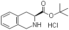 (S)-1,2,3,4-四氢-3-异喹啉羧酸叔丁酯盐酸盐分子结构 (CAS 77497-74-6)