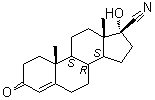 17alpha-羟基-17beta-氰基雄甾-4-烯-3-酮分子结构 (CAS 77881-13-1)