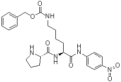 L-脯氨酰-N-(4-硝基苯基)-N6-[苄氧羰基]-L-赖氨酰胺分子结构 (CAS 78117-38-1)