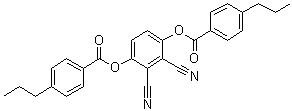 2,3-二氰基-1,4-亚苯基双(4-丙基苯甲酸)酯分子结构 (CAS 78333-30-9)