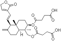 脱水穿心莲内酯琥珀酸半酯分子结构 (CAS 786593-06-4)