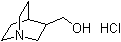 3-(羟基甲基)奎宁环盐酸盐分子结构 (CAS 79221-75-3)