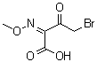 (Z)-4-Bromo-3-oxo-2-methoxyiminobutyric acid molecular structure (CAS 79232-66-9)