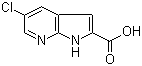 5-氯-1H-吡咯并[2,3-b]吡啶-2-甲酸分子结构 (CAS 800401-84-7)