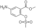 3-氨基-6-甲磺酰氧基苯甲酸甲酯分子结构 (CAS 80430-22-4)