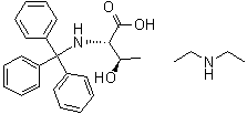 N-(三苯基甲基)-L-苏氨酸(二乙胺)盐分子结构 (CAS 80514-77-8)