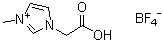 1-(羧甲基)-3-甲基咪唑鎓四氟硼酸盐分子结构 (CAS 805228-42-6)