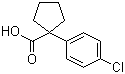 1-(4-氯苯基)-1-环戊烷甲酸分子结构 (CAS 80789-69-1)