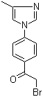 2-溴-1-[4-(4-甲基-1H-咪唑-1-基)苯基]乙酮分子结构 (CAS 810662-38-5)