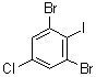 2,6-二溴-4-氯碘苯分子结构 (CAS 81067-46-1)