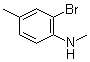 2-溴-4-甲基-N-甲基苯胺分子结构 (CAS 81090-31-5)